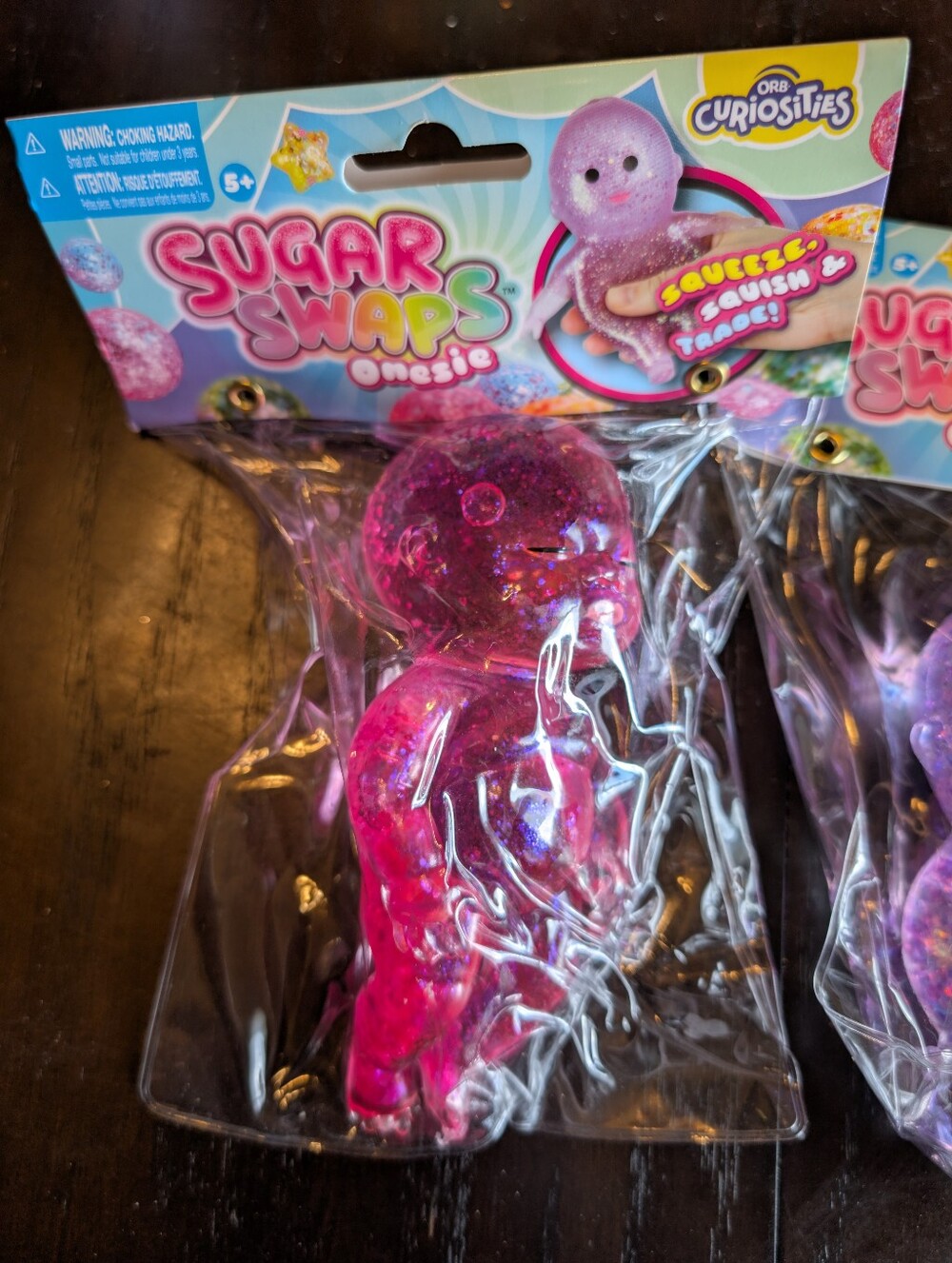 ORB Curiosities Sugar Swaps Onesie Pink Glitter Squishy Baby